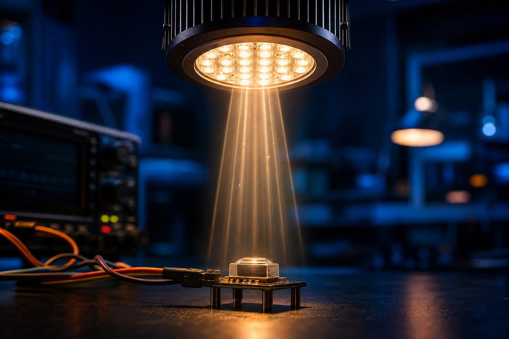 Li-Fi data transmission setup