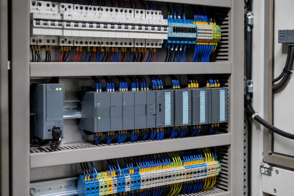 Industrial PLC control panel