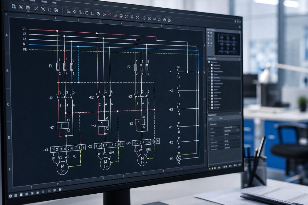 Electrical schematic in CAD